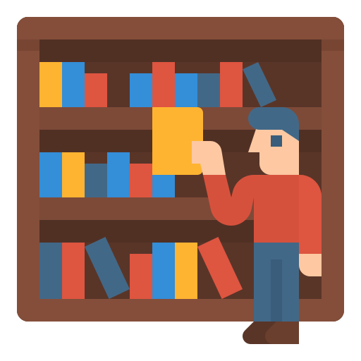bibliotheek Aphiradee (monkik) Flat icoon