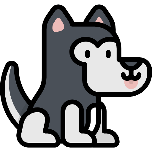 sibirischer husky Special Lineal color icon