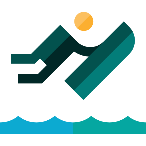 Riverboarding Basic Straight Flat icon