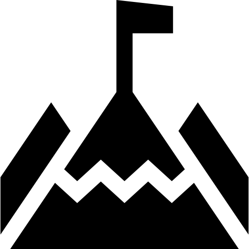 Mountain Basic Straight Filled icon