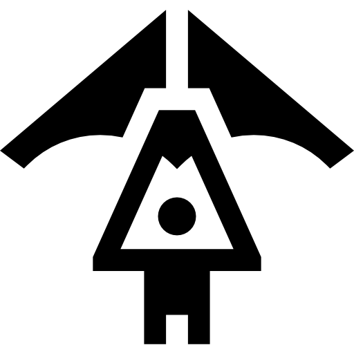 paracadutismo Basic Straight Filled icona