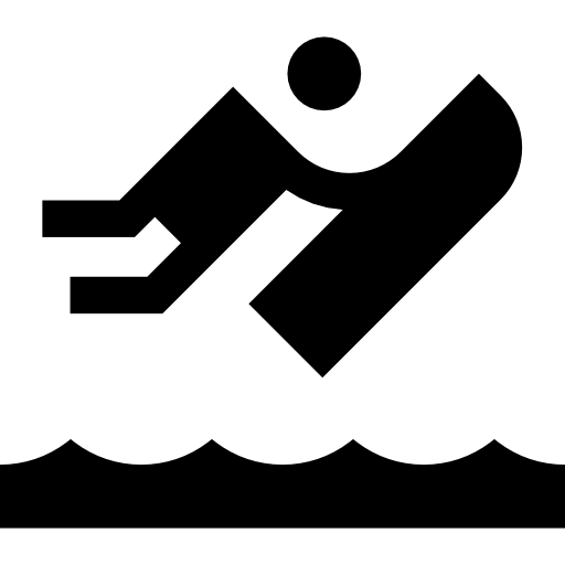 riverboarding Basic Straight Filled icon