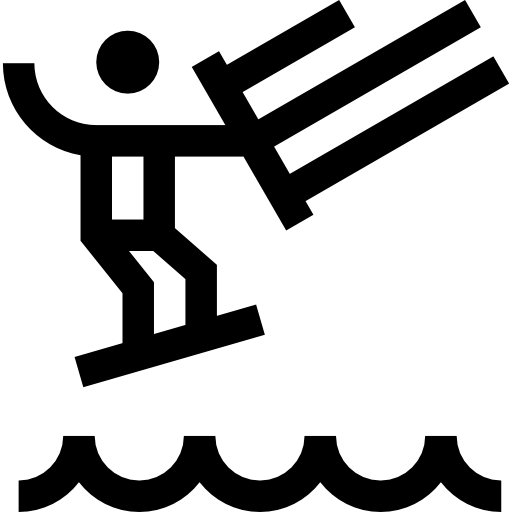 kite surf Basic Straight Lineal icono