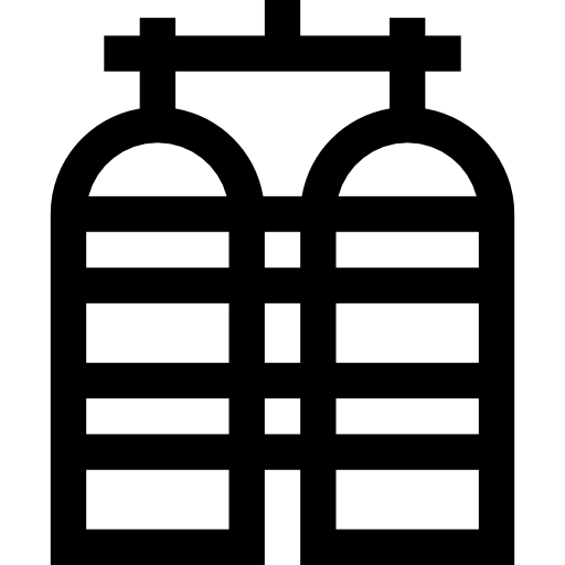 tanque de oxígeno Basic Straight Lineal icono