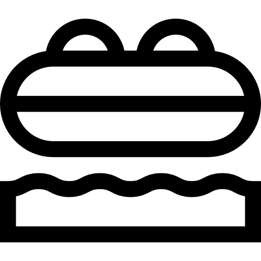 scialuppa di salvataggio Basic Straight Lineal icona