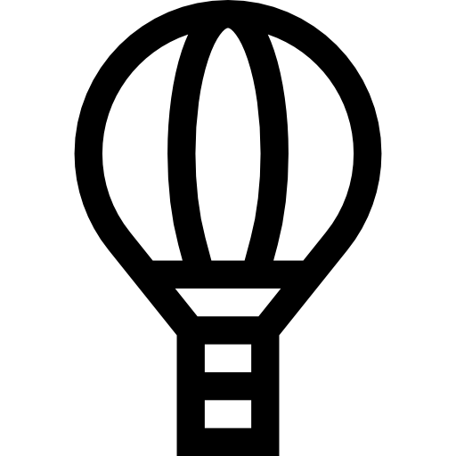 balão de ar quente Basic Straight Lineal Ícone