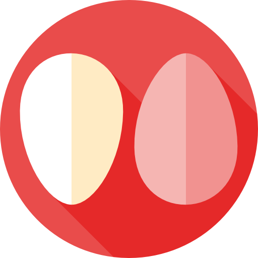 Jordan almond Flat Circular Flat icon