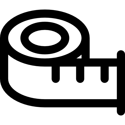 巻き尺 Basic Rounded Lineal icon