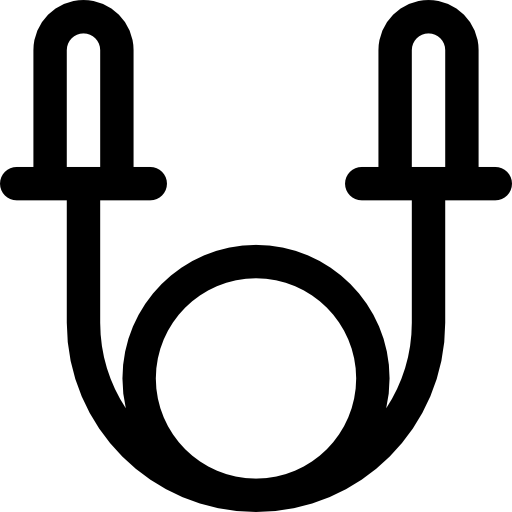 cuerda saltar Basic Rounded Lineal icono