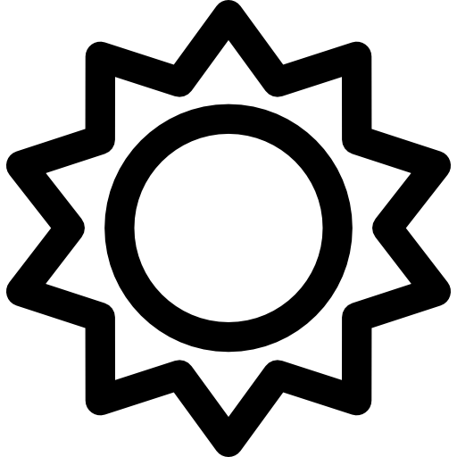 słońce Basic Rounded Lineal ikona
