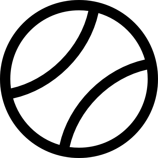 pelota de tenis Basic Straight Lineal icono