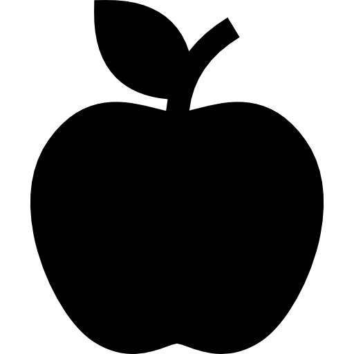 maçã Basic Straight Filled Ícone