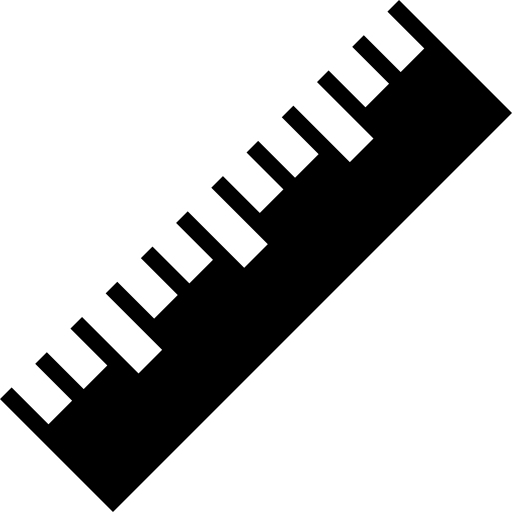 liniaal Basic Straight Filled icoon