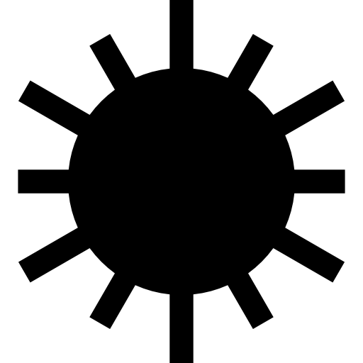 słońce Basic Straight Filled ikona
