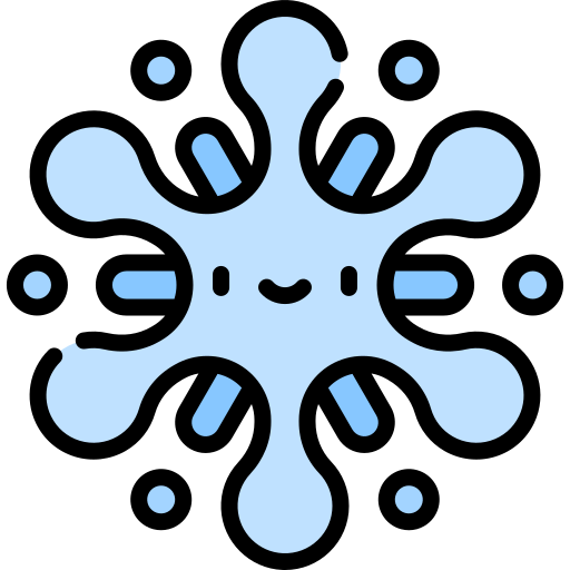 sneeuwvlok Kawaii Lineal color icoon