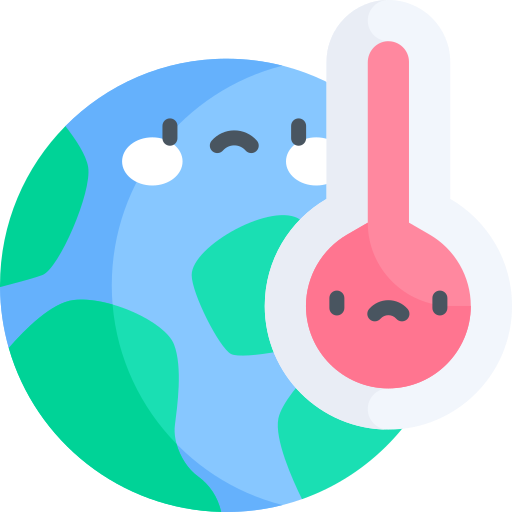 Global warming Kawaii Flat icon