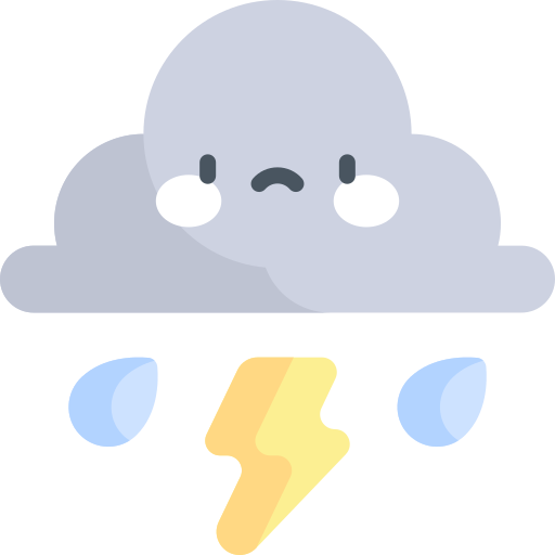 폭풍 Kawaii Flat icon