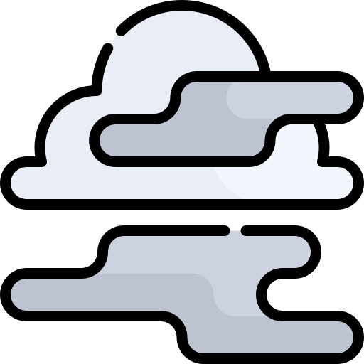 niebla Kawaii Lineal color icono