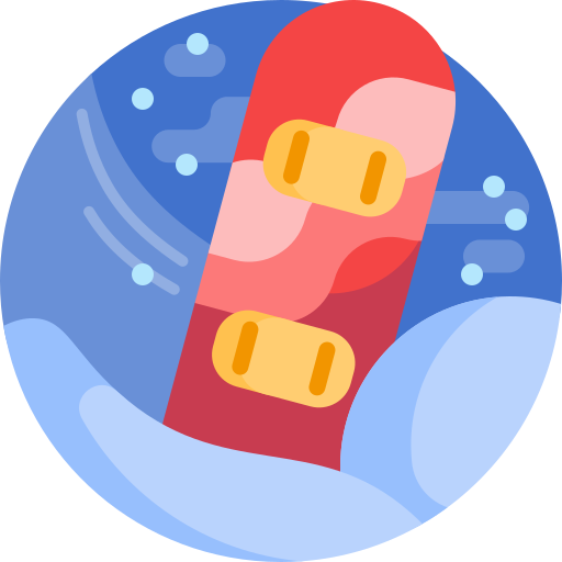 Snowboard Detailed Flat Circular Flat icon