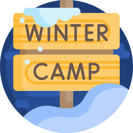 Winter camp Detailed Flat Circular Flat icon