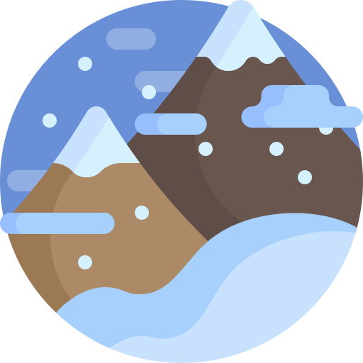 Mountains Detailed Flat Circular Flat icon