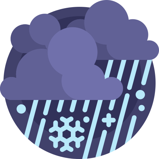 tormenta de nieve Detailed Flat Circular Flat icono