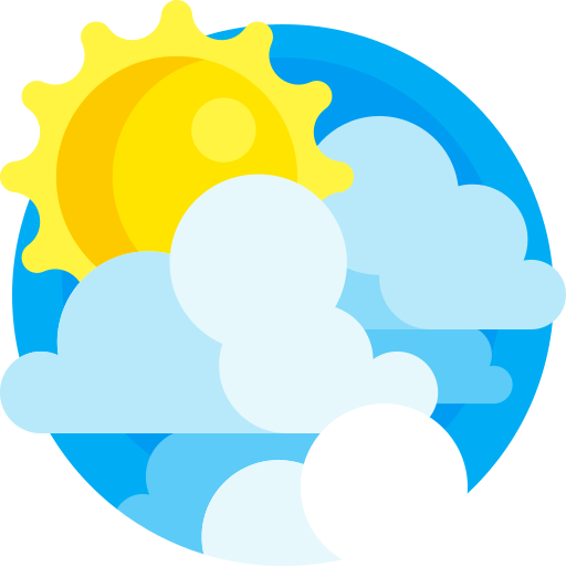 Cloudy day Detailed Flat Circular Flat icon
