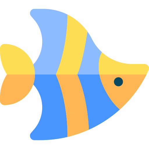 Рыба-ангел Basic Rounded Flat иконка