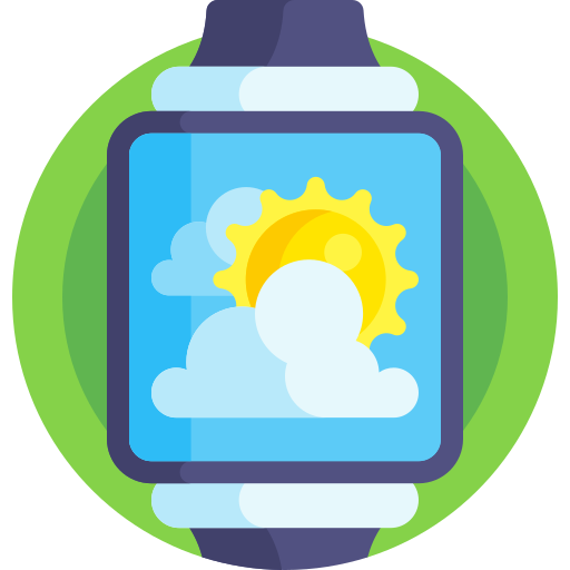 Weather app Detailed Flat Circular Flat icon