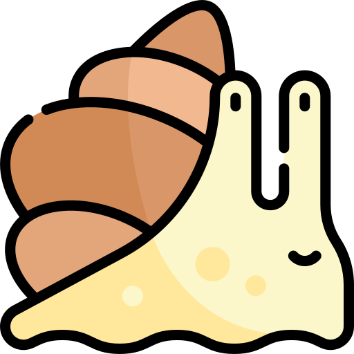 caracol Kawaii Lineal color icono