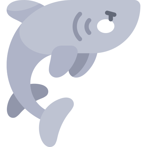 requin Kawaii Flat Icône