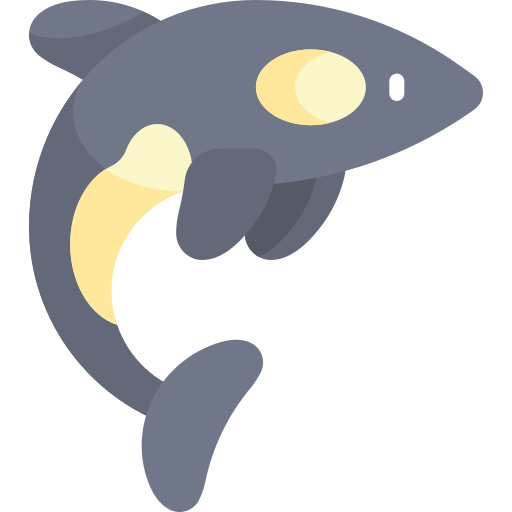 orca Kawaii Flat icono