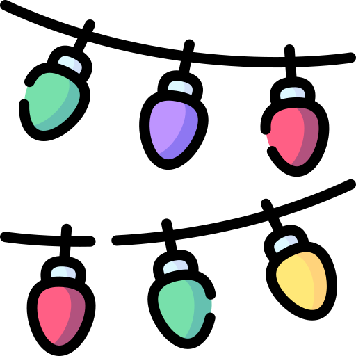 luces de navidad Special Lineal color icono