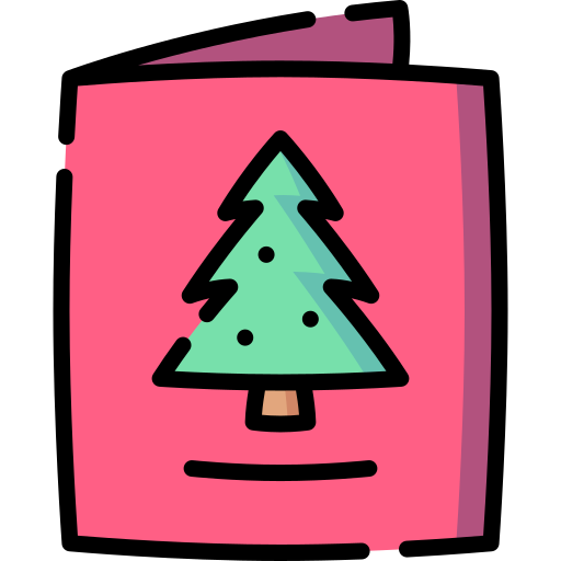 tarjeta de navidad Special Lineal color icono