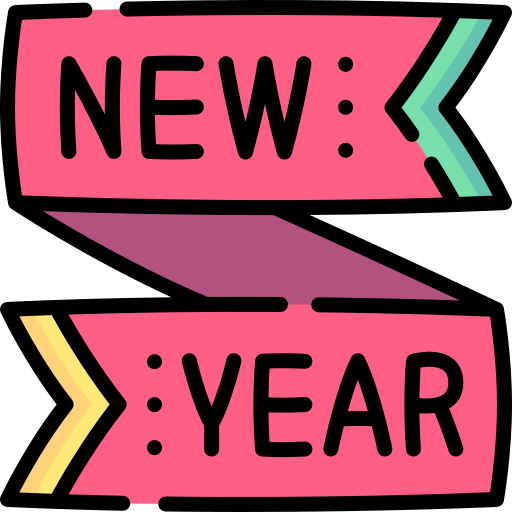 año nuevo Special Lineal color icono
