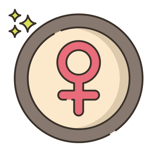 símbolo femenino Flaticons Lineal Color icono