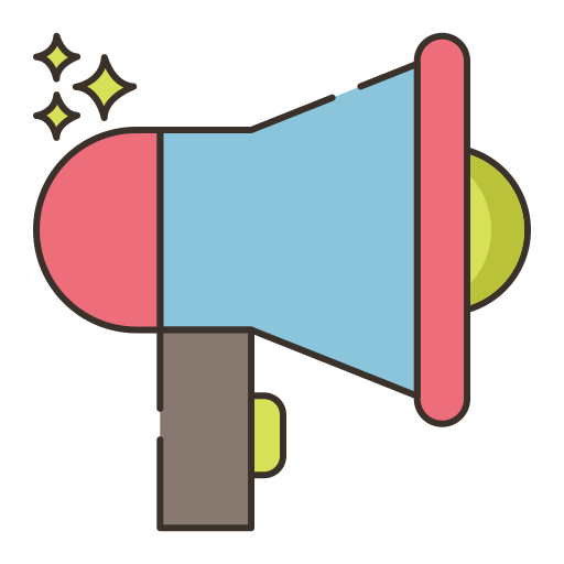 Bullhorn Flaticons Lineal Color icon