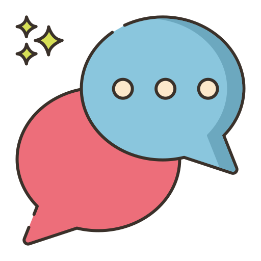 burbujas de chat Flaticons Lineal Color icono
