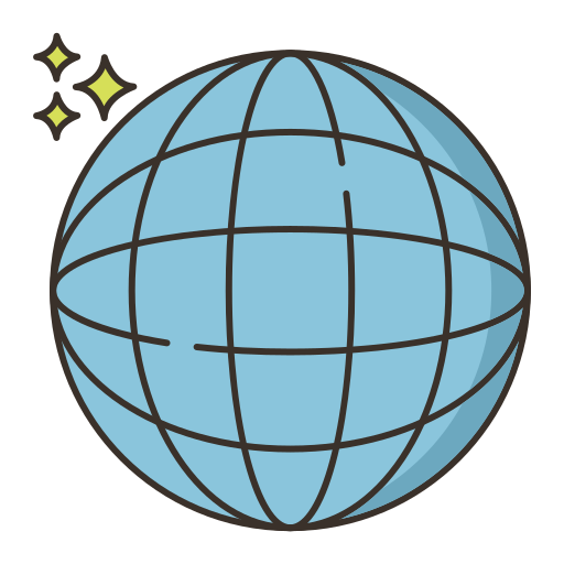 Globe Flaticons Lineal Color icon