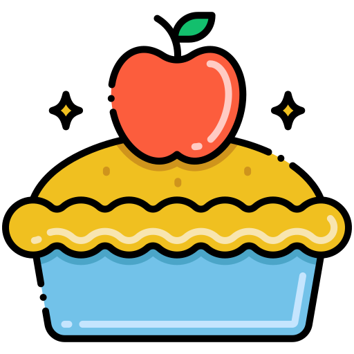 torta de maçã Flaticons Lineal Color Ícone