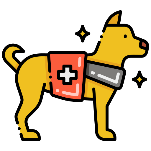 cane da salvataggio Flaticons Lineal Color icona
