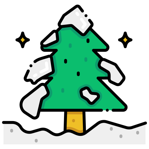 árbol de navidad Flaticons Lineal Color icono