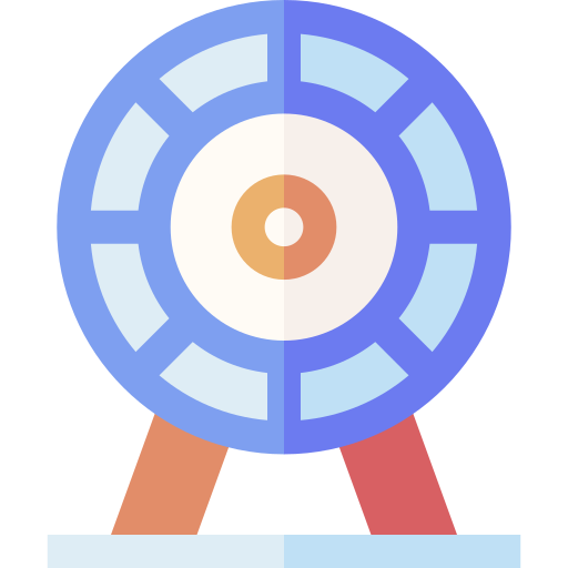 roda gigante Basic Straight Flat Ícone