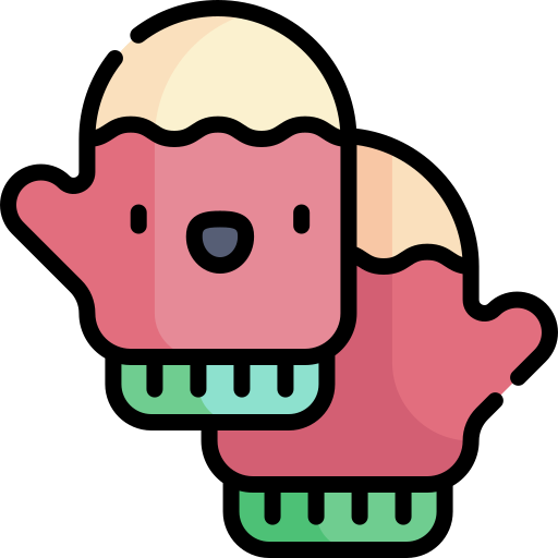 Mitten Kawaii Lineal color icon
