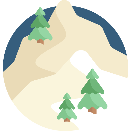 montaña Detailed Flat Circular Flat icono