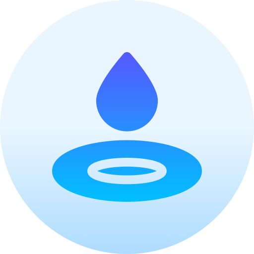 Water drop Basic Gradient Circular icon