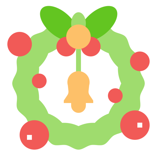 Christmas wreath Linector Flat icon
