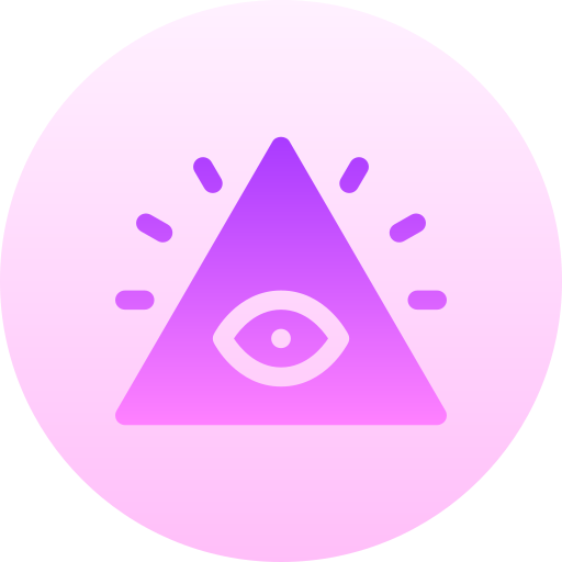 derde oog Basic Gradient Circular icoon