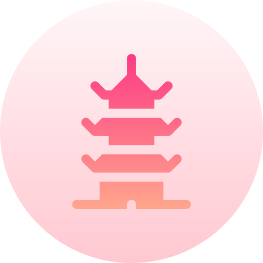 Pagoda Basic Gradient Circular icon