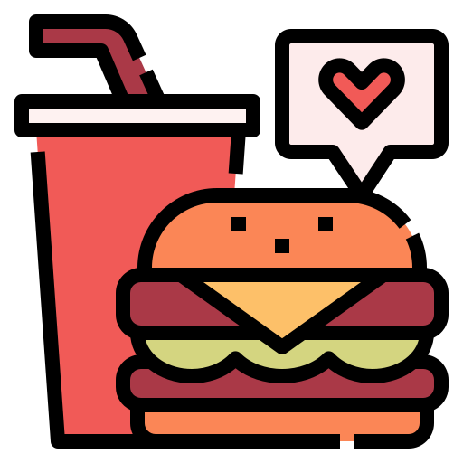 hamburger Linector Lineal Color icona